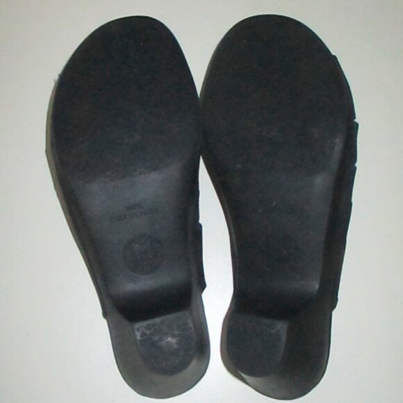 Mephisto Womens Black Suede Open Toe Slide 2" Rubber Heel Sandal - Size 36 EURO - Picture 8 of 8